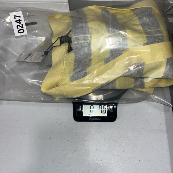 NWT Express Women's Yellow and Gray Striped V Neck Cardigan M Y2K Indie Urban - Picture 10 of 10